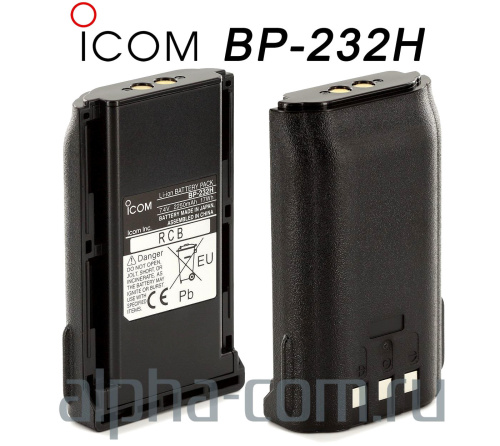 ICOM BP-232WP  Аккумулятор оригинальный водозащищенный - интернет-магазин оборудования для радиосвязи Альфа-Ком город Москва