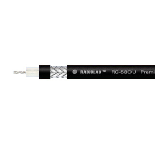 RADIOLAB RG-58 C/U PVC (black)  Коаксиальный кабель - интернет-магазин оборудования для радиосвязи Альфа-Ком город Москва