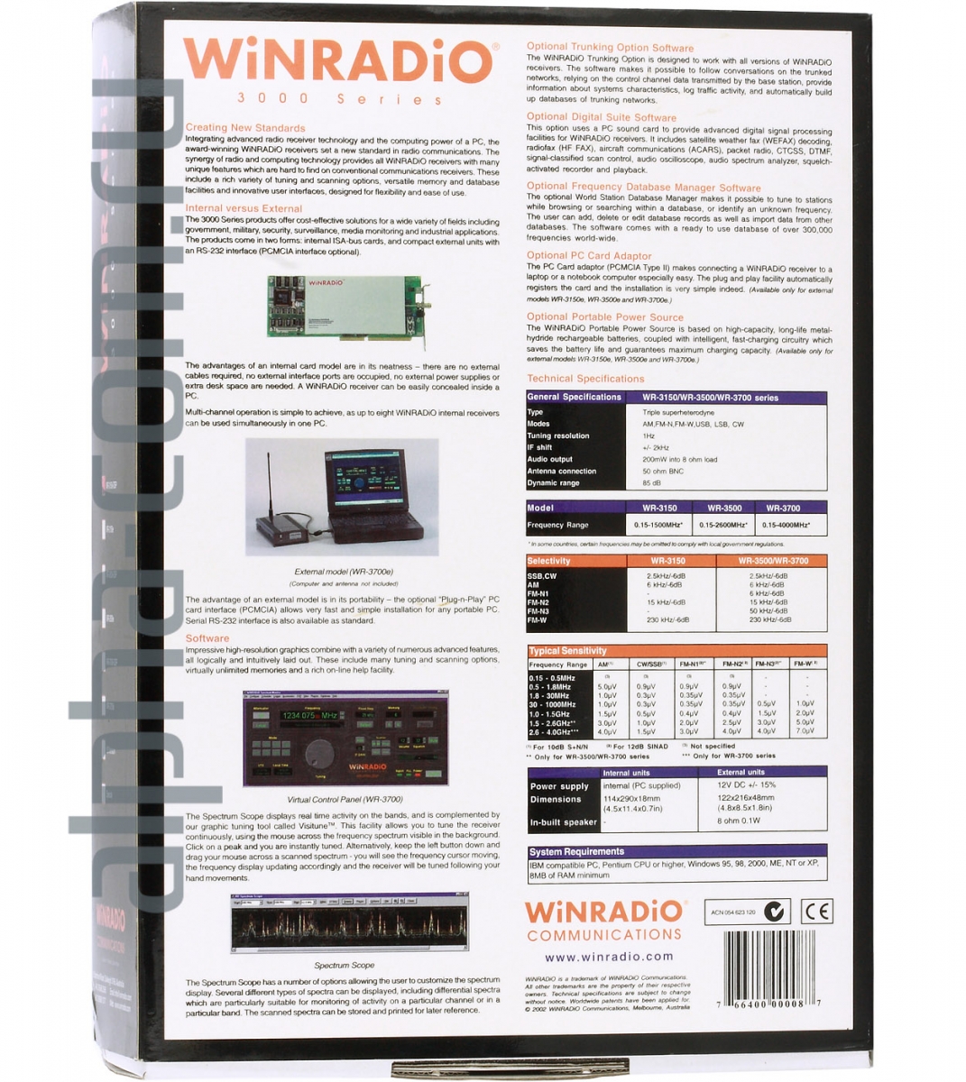 Купить winradio wr-g3000 компьютерный сканирующий sdr-приемник в  интернет-магазине Альфа-Ком город Москва