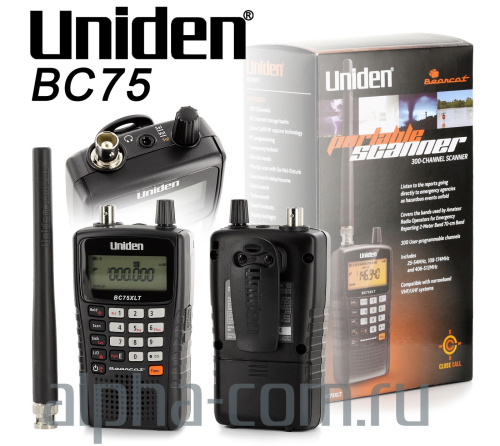 Uniden Bearcat BC75XLT Сканирующий приемник - интернет-магазин оборудования для радиосвязи Альфа-Ком город Москва